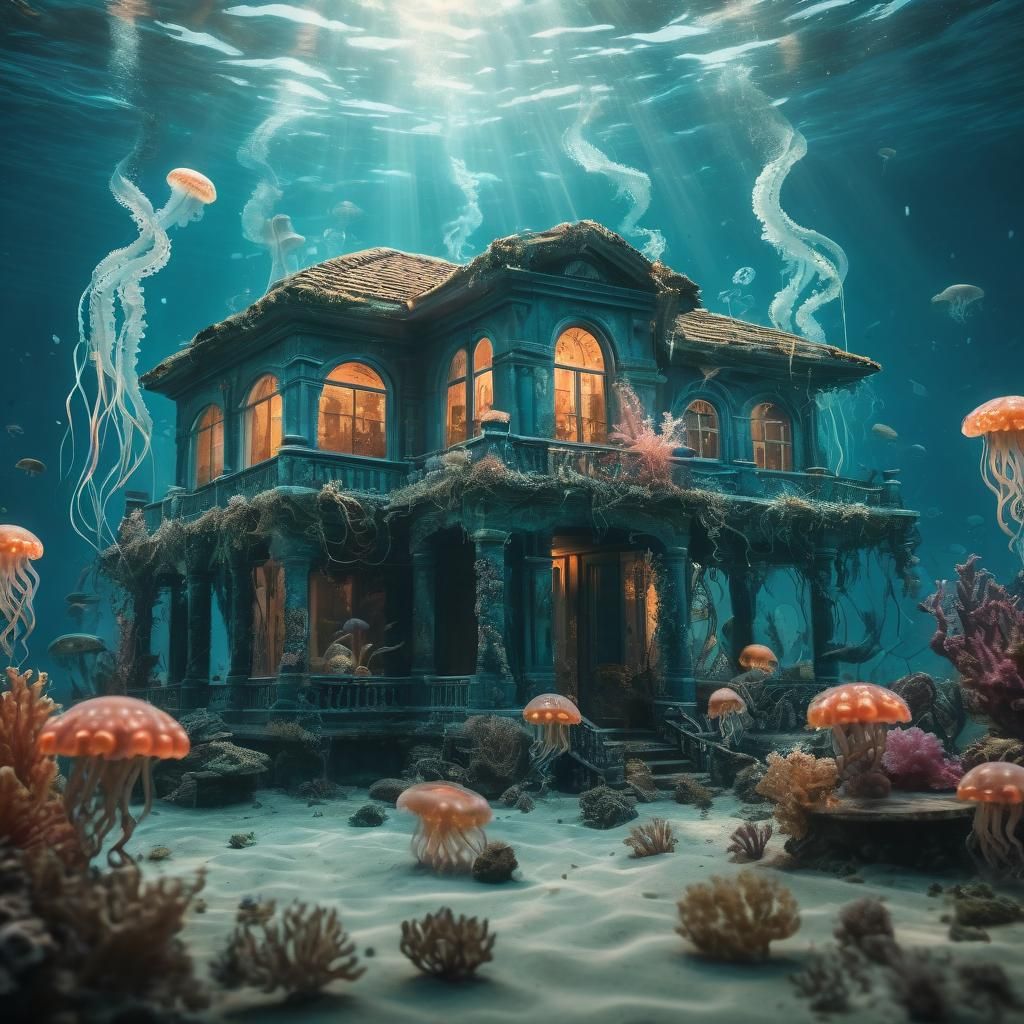 Underwater Casa with Mutant Creatures and Sirens