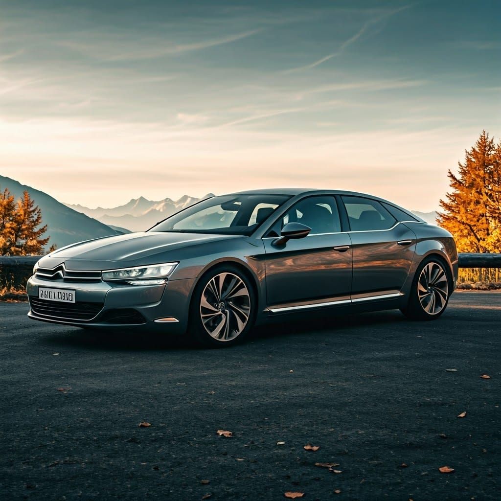 Ethereal Autumn Citroën XM Concept in Cinematic Panorama