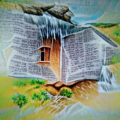 Resilient House on Rock Surviving Storm in 8K