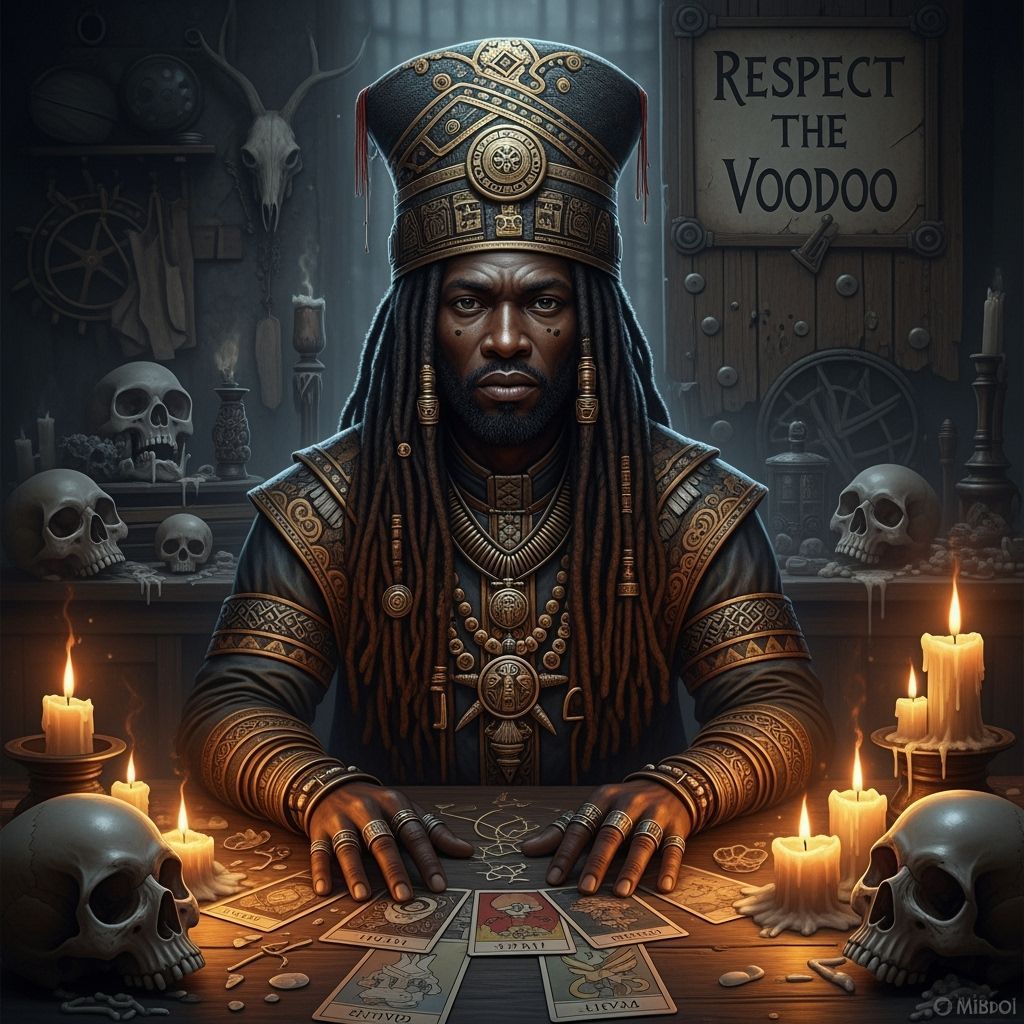 New Orleans Voodoo Priest in Photorealistic Style