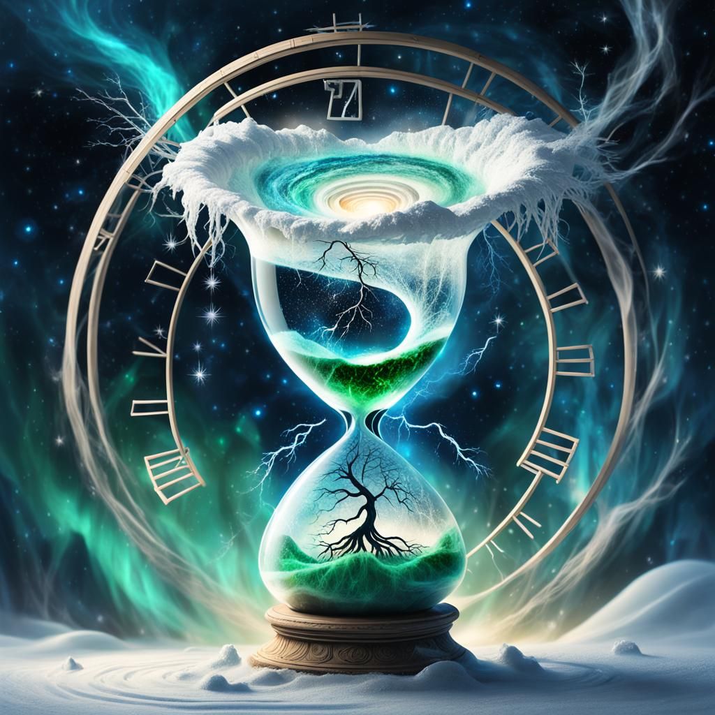 Melting Hourglass in White Abyss