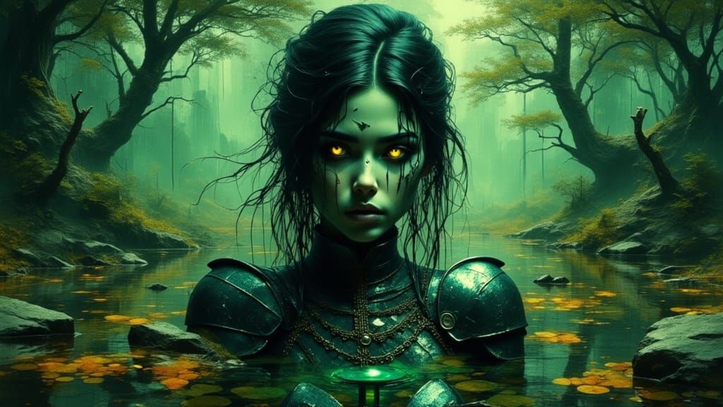 Guardian of Secret Spring in Enchanted Forest Concept Art