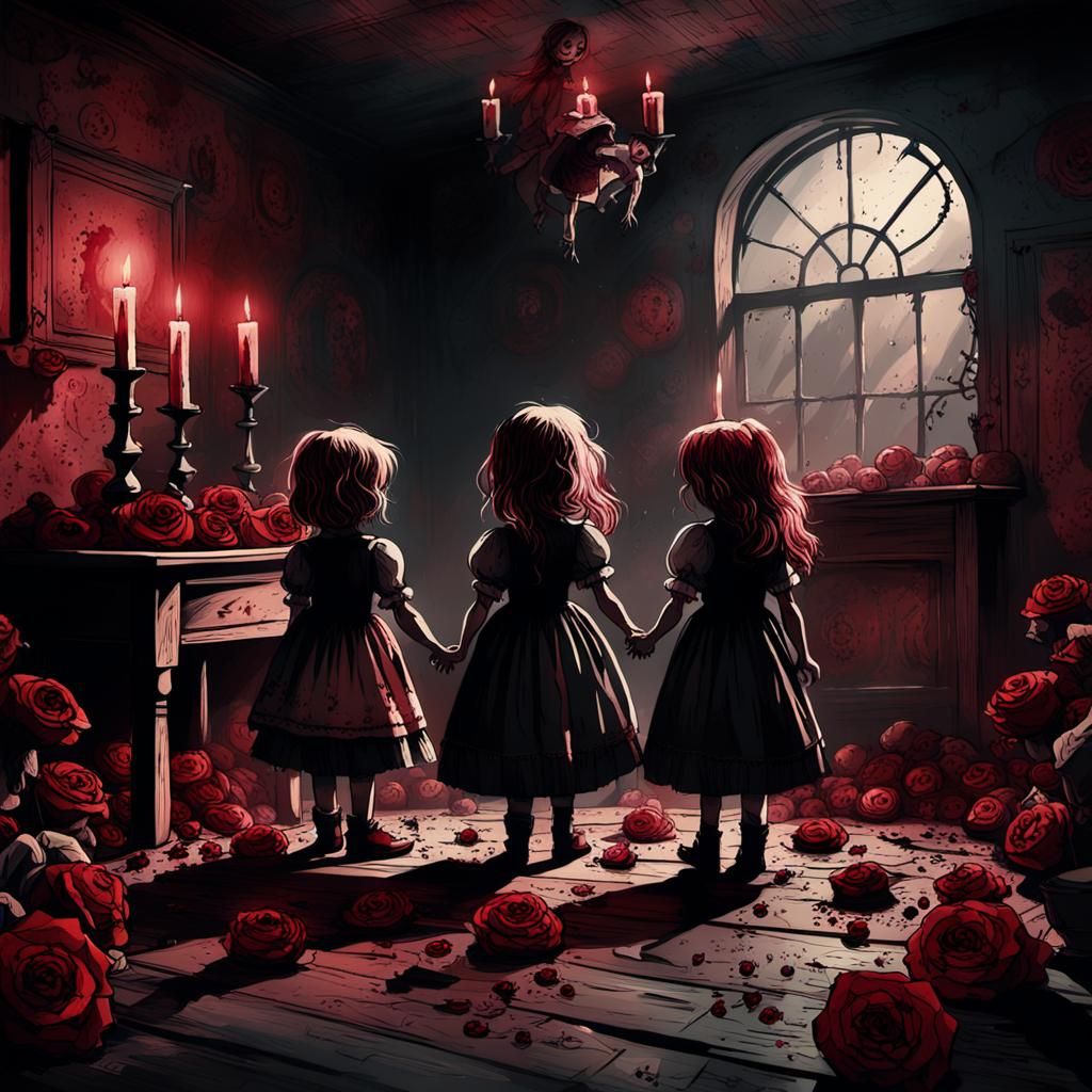 Eerie Nursery Rhyme: Dark Whimsical Gothic Victoriana Illust...