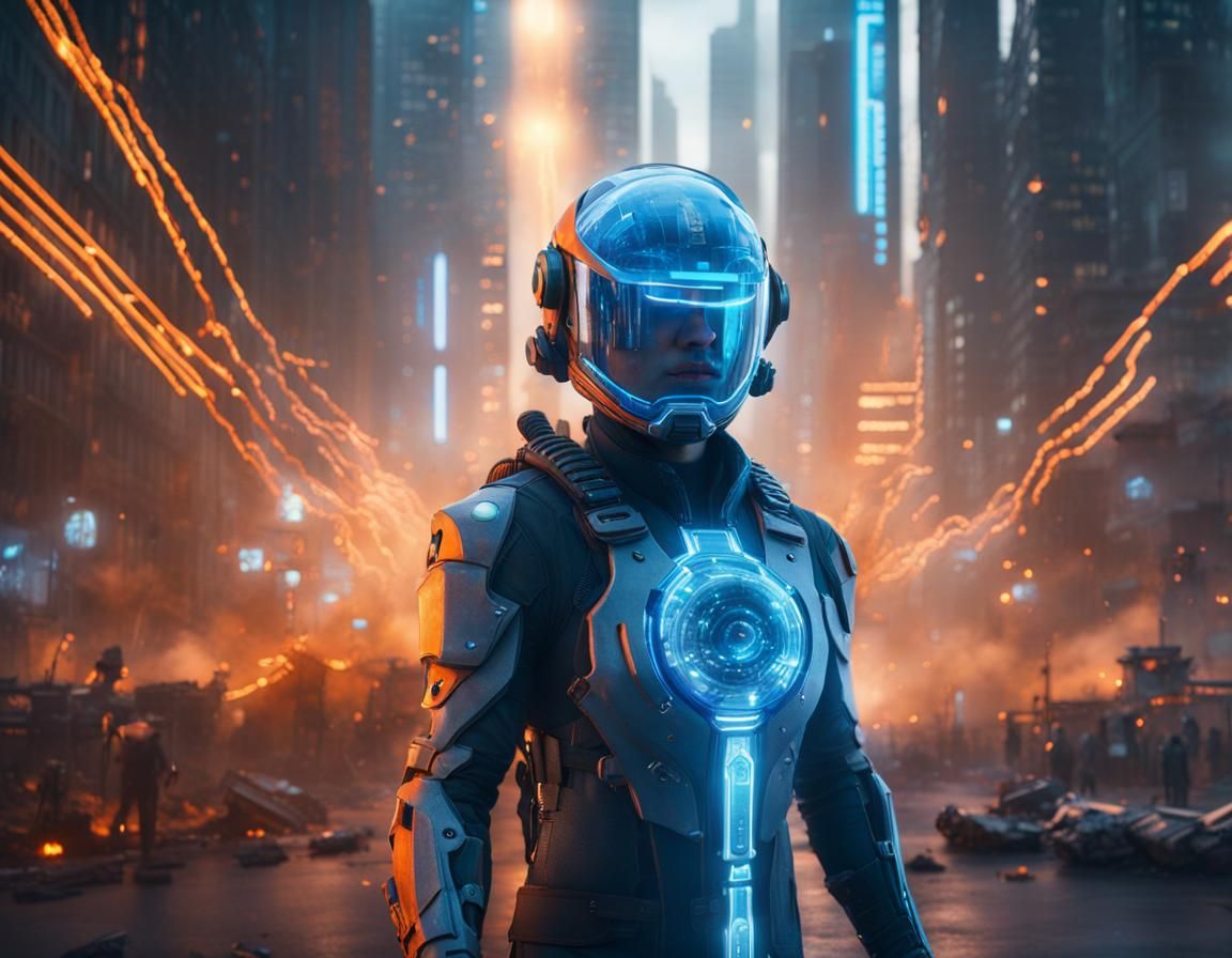 Futuristic Hologram Portraits in Cyberpunk Style