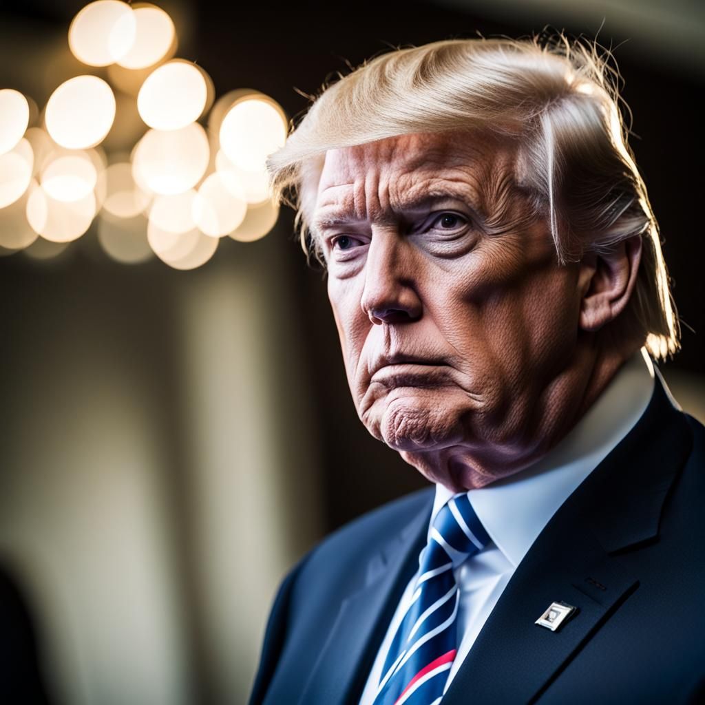 Donald Trump Portrait in Sharp Focus