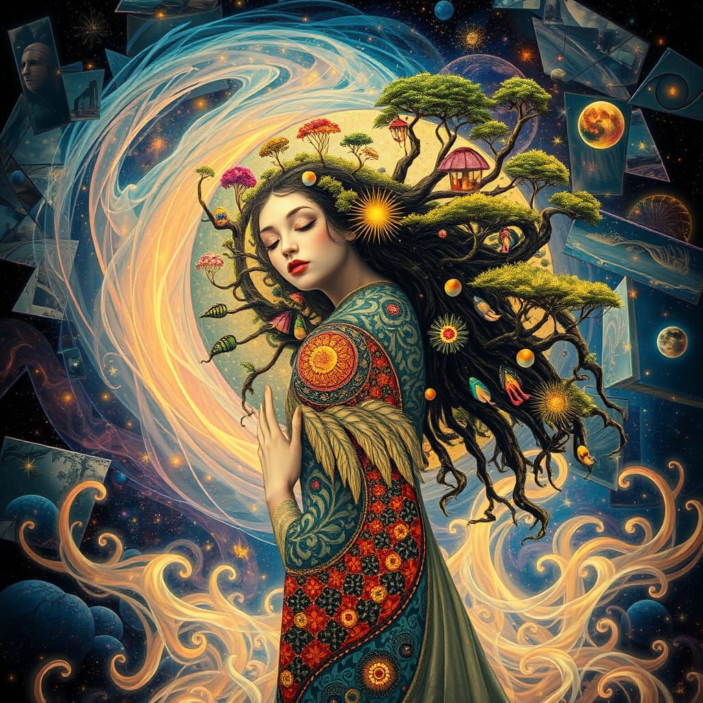 Celestial Goddess in Dream Plasma Vortex