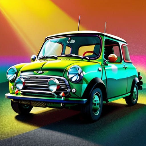 Boxy Mini Truck with Volumetric Lighting and God Rays