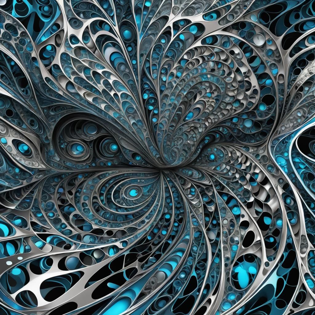 Abstract Vector Fractal Inspired by the Matrix