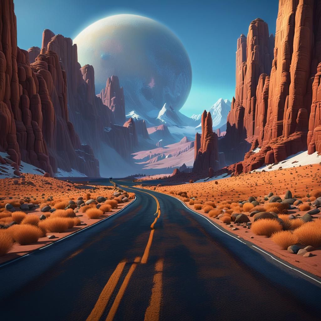 Open Road: A Fantastical Exploration in Matte Painting