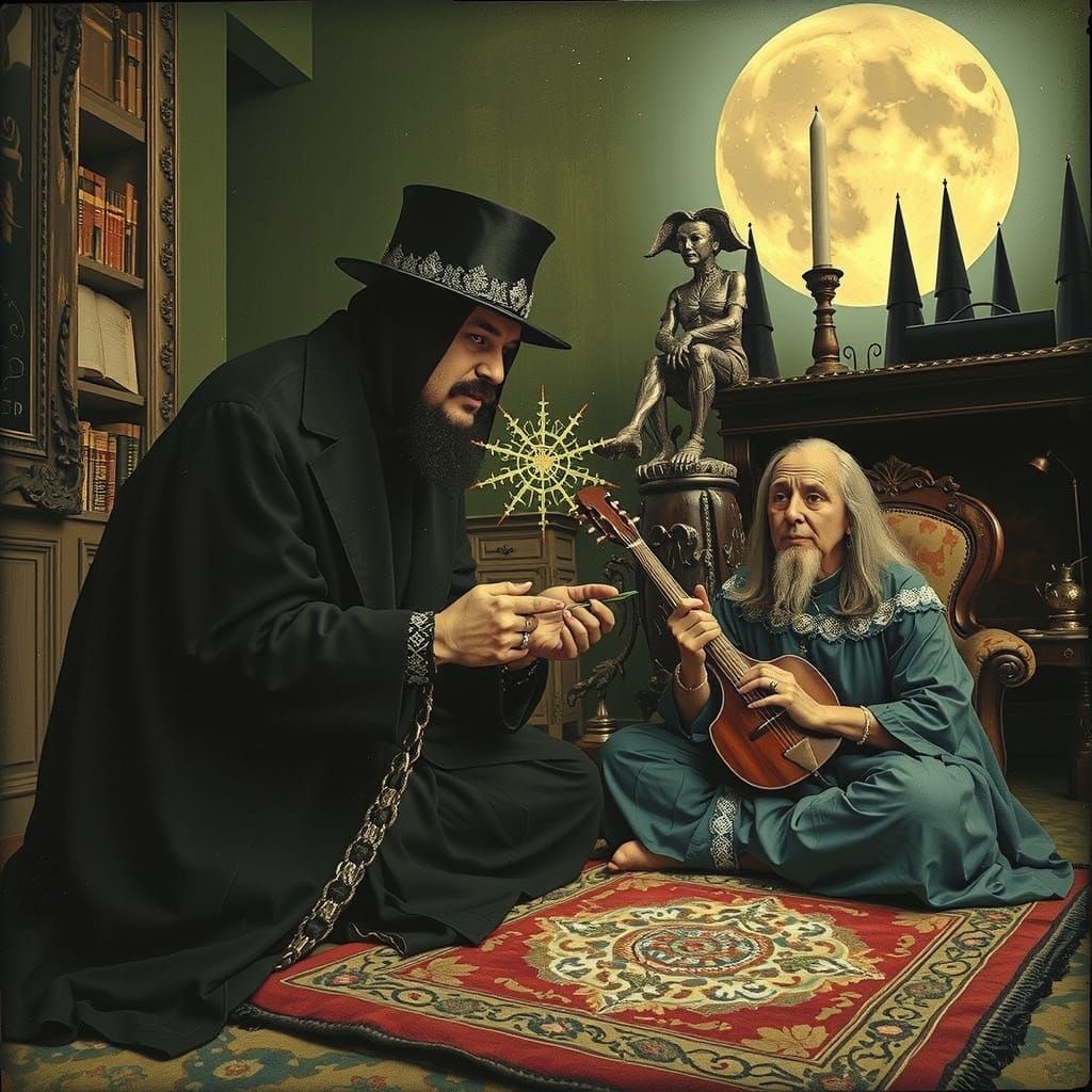 Vibrant Maximalist Dreamscape in Whimsical Realism