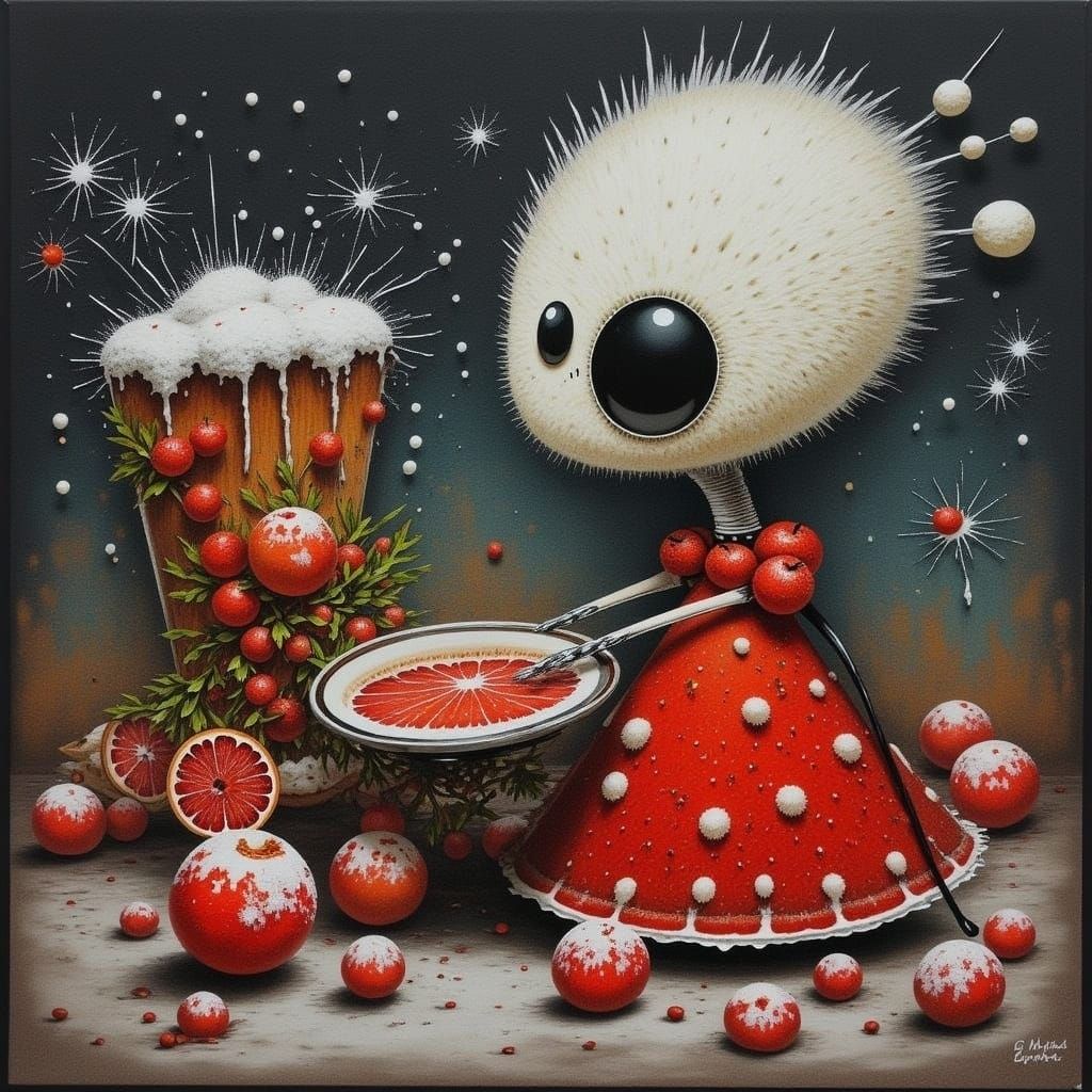 Surreal Christmas Landscapes in Candy Cane Wonderland Style