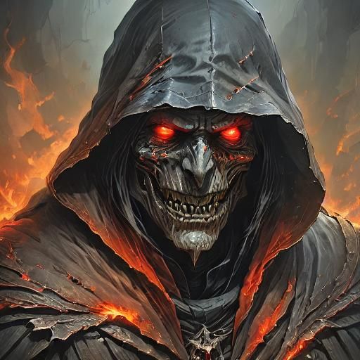 Fantasy Hero Battles Beasts in Rainy Landscape