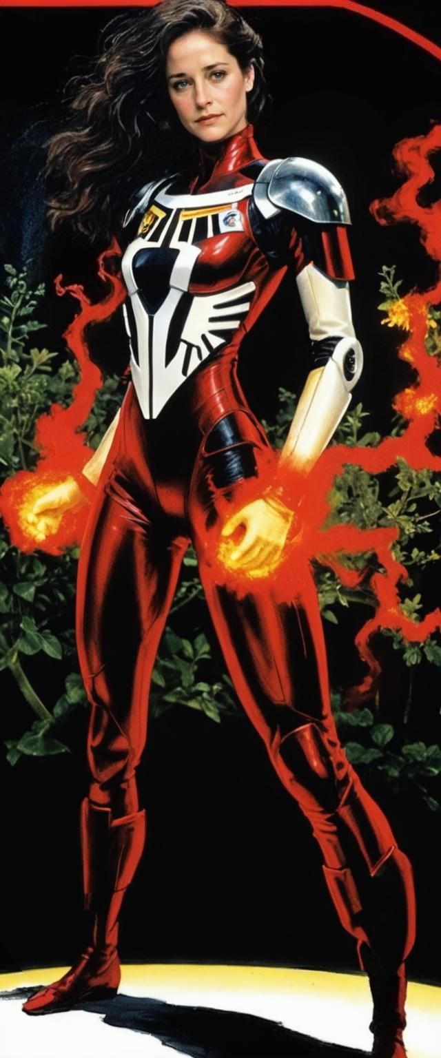 Debra Winger as Dark Star in Futuristic Uniform