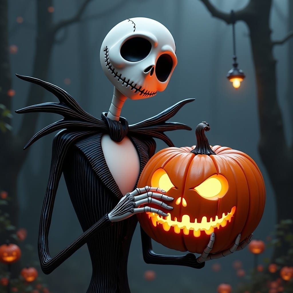 Jack Skellington in Nightmareland: A Burtonesque Vision