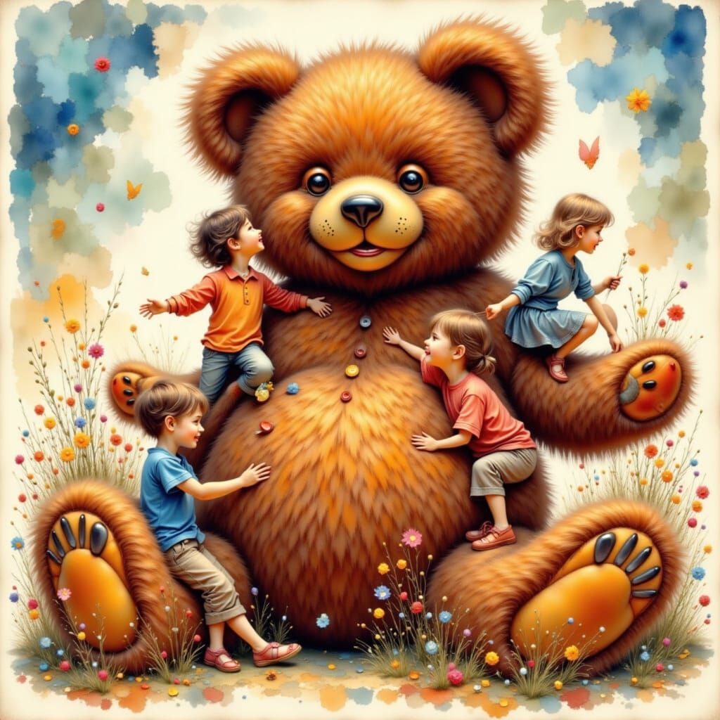 Giant Teddy Bear Playground for Joyful Children