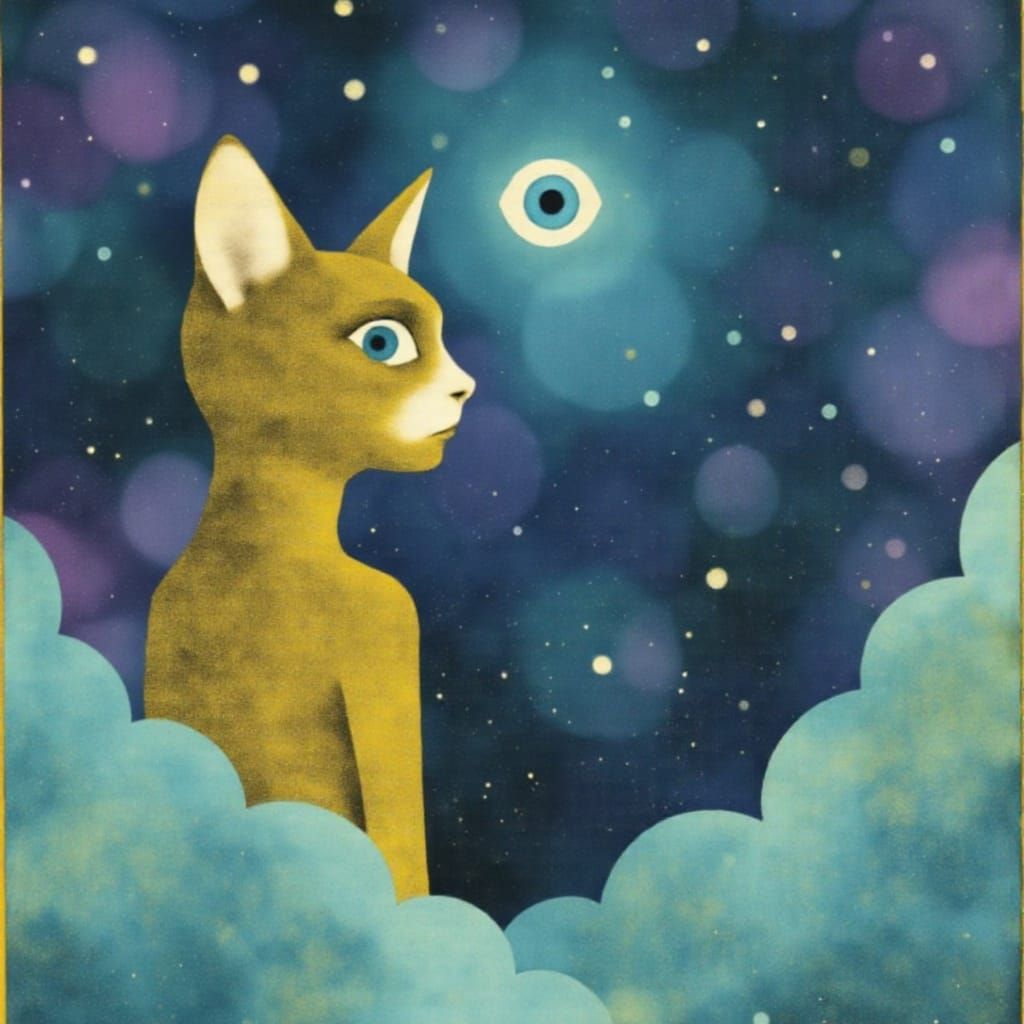 Tabby Cat Peering into Cosmic Rift