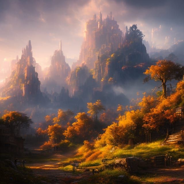 Rat Rides Bike in Dystopian City, Digital Art