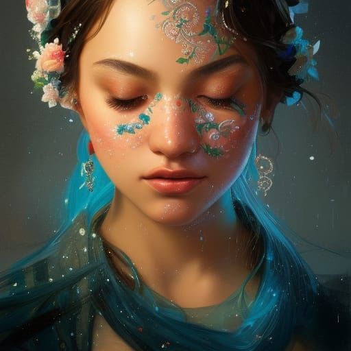 Quinceanera Portrait in Dynamic Lighting, 8k Resolution