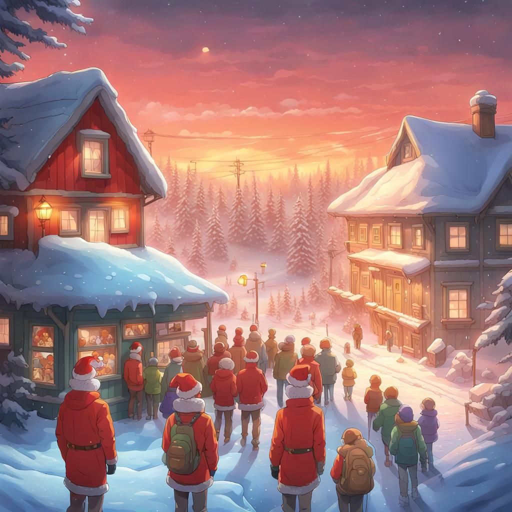 Geologists Discover Santa's Home in Ghibli Style