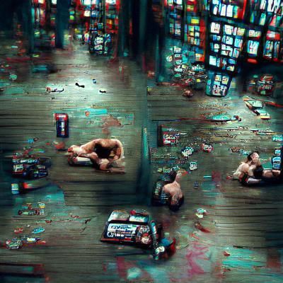 Gritty Neon Nightlife Scene in 8K