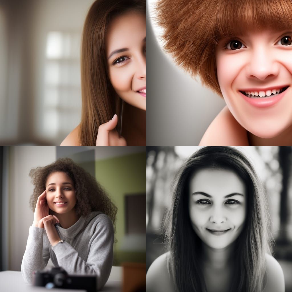 Uncanny Valley: Woman and Distorted Reflection