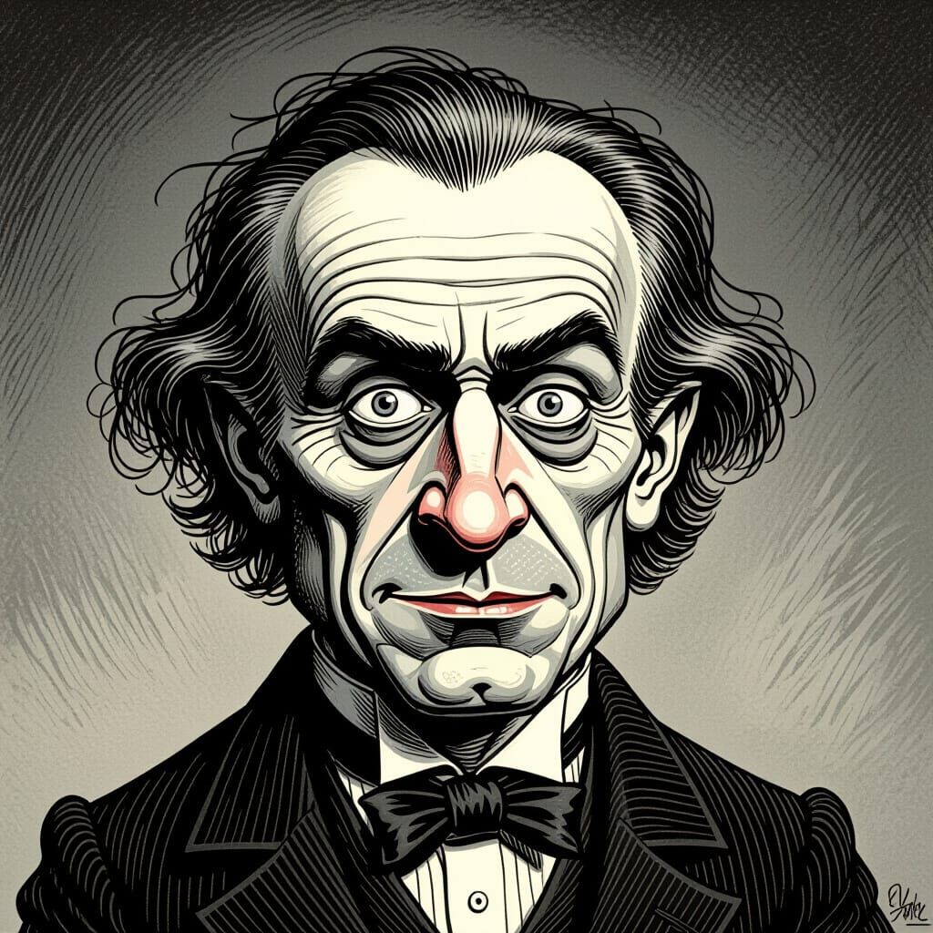 Horror Caricature in Gustave Doré Style