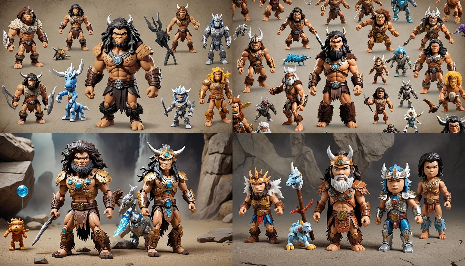 Chinese Superhero and Robot Unicorn Comic Art