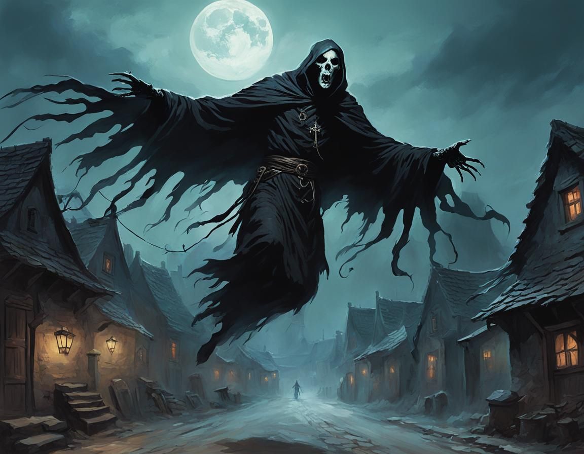 Terrifying Ghostly Wraith Flies Through Village