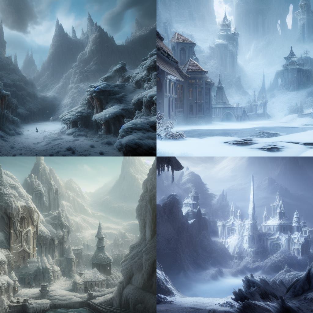 Snow White Matte Painting in 8K Resolution