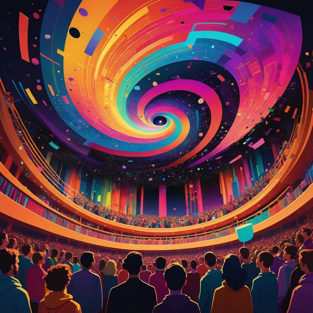 Vibrant Concept Art: Communities United Through Music