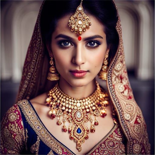 Beautiful Indian Bride in Rajasthan Palace