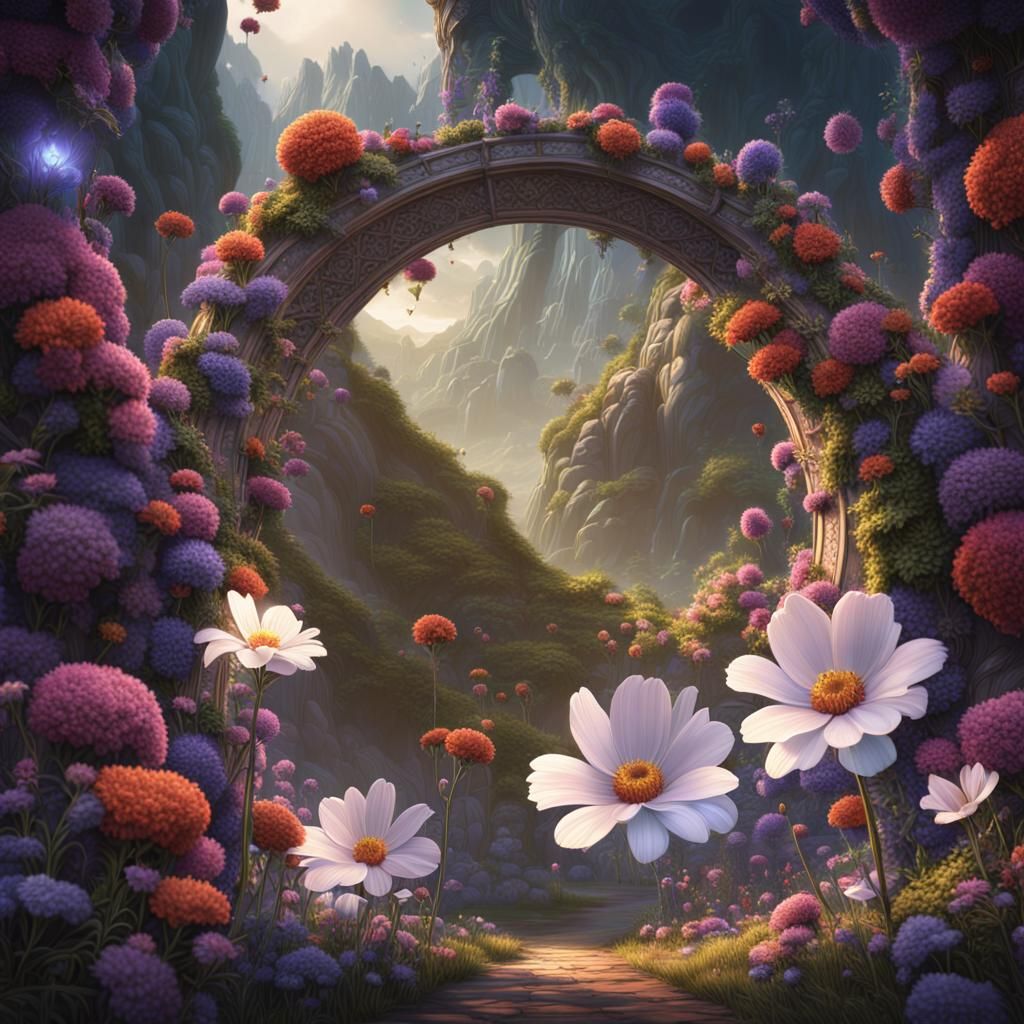 Fantastical Floral Portal Concept Art