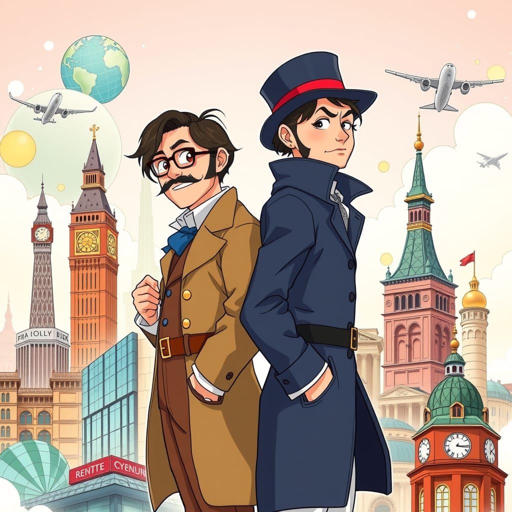 Phileas Fogg Anime Book Cover Art