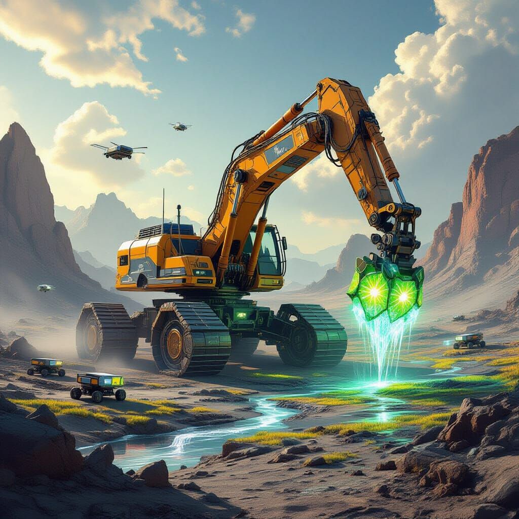 Colossal Terraforming Rover Creates Vibrant Alien Ecosystem