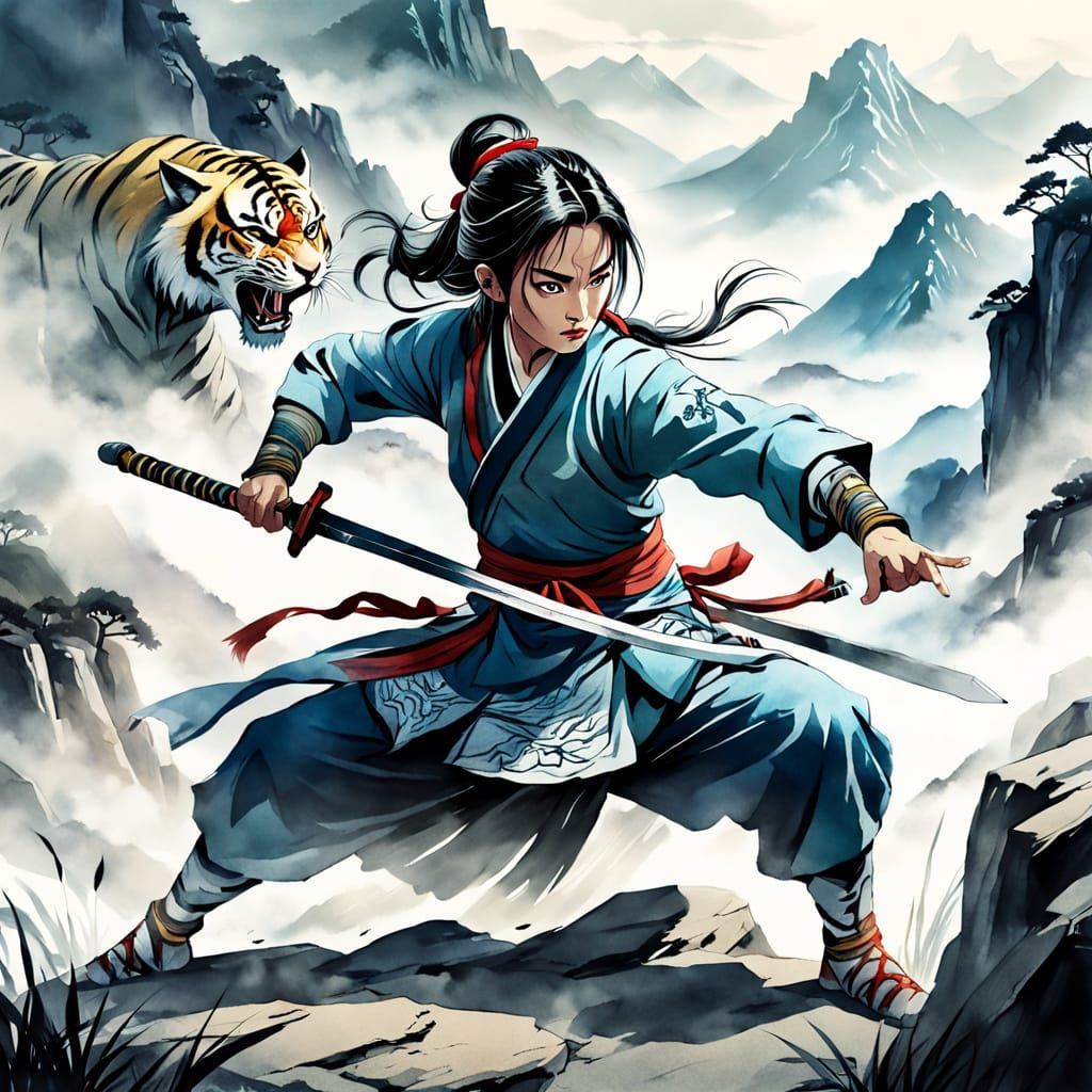 Female Warrior in Crouching Tiger, Hidden Dragon Style