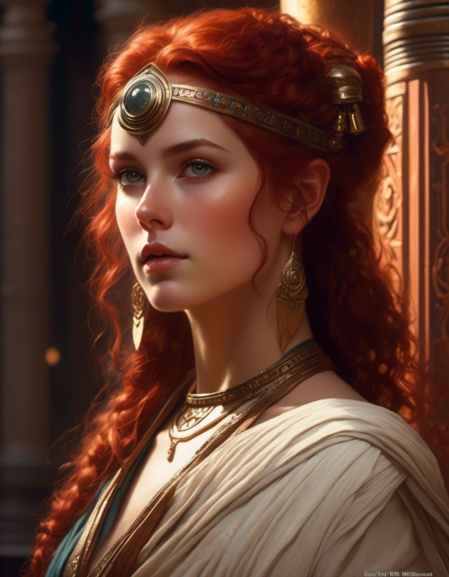 Jedi Lady Portrait in Rococo Style