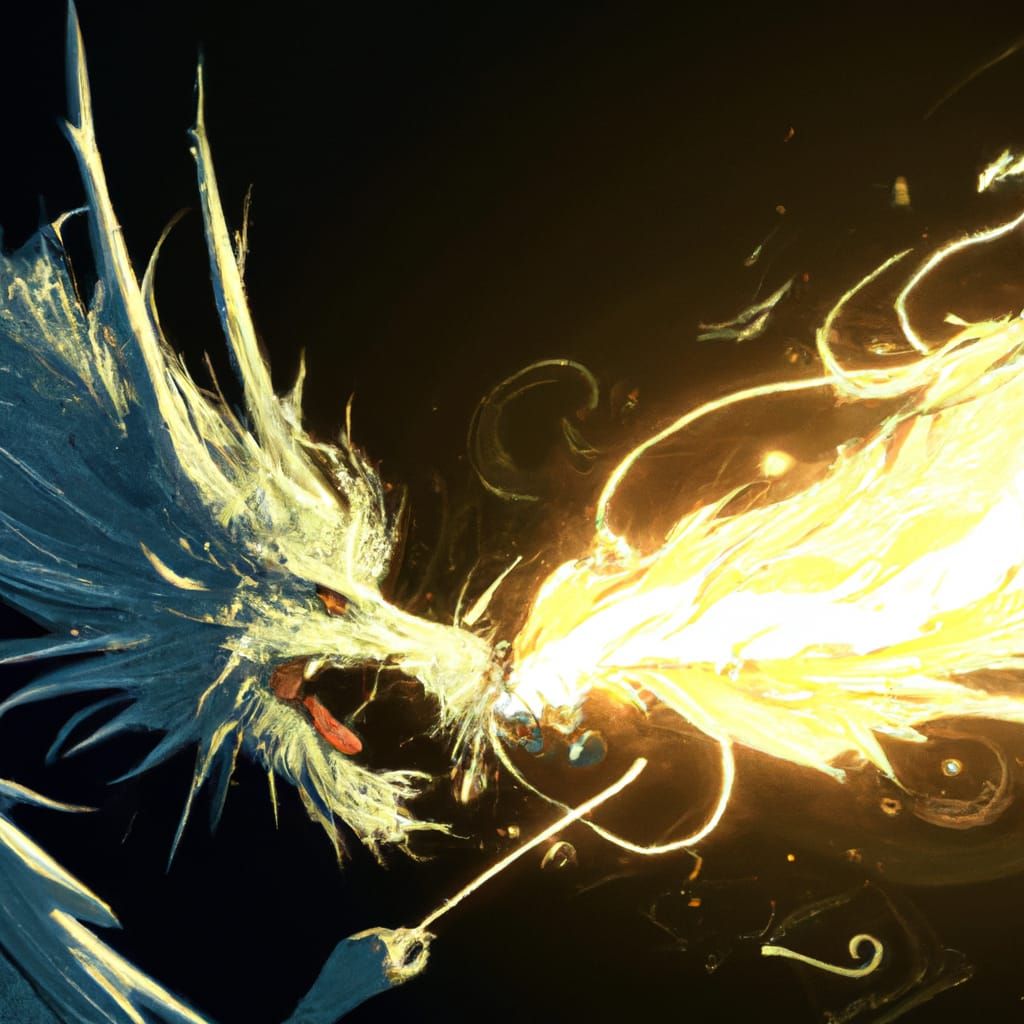 Anime Dragon Breathing Fire