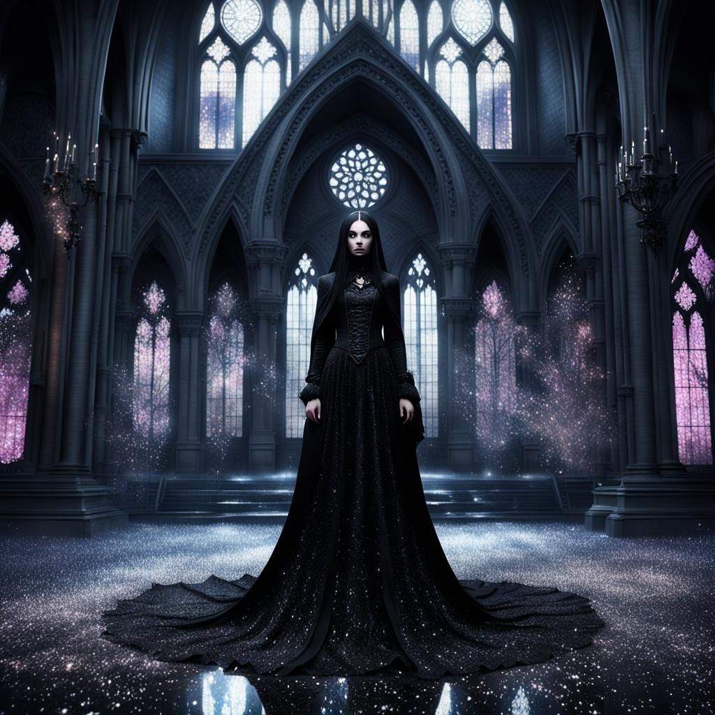 Gothic Glitter: A Matte Painting of Sparkly Aura