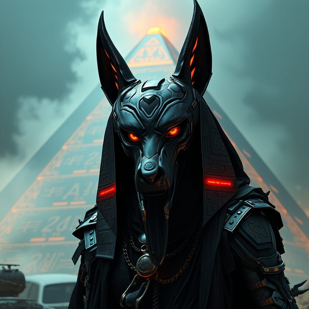 Cyberpunk Anubis: Dark God of the Dead