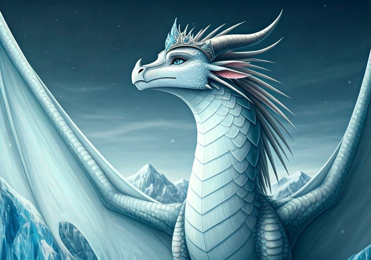 Majestic Icewing Queen Glacier in Frosty Regality