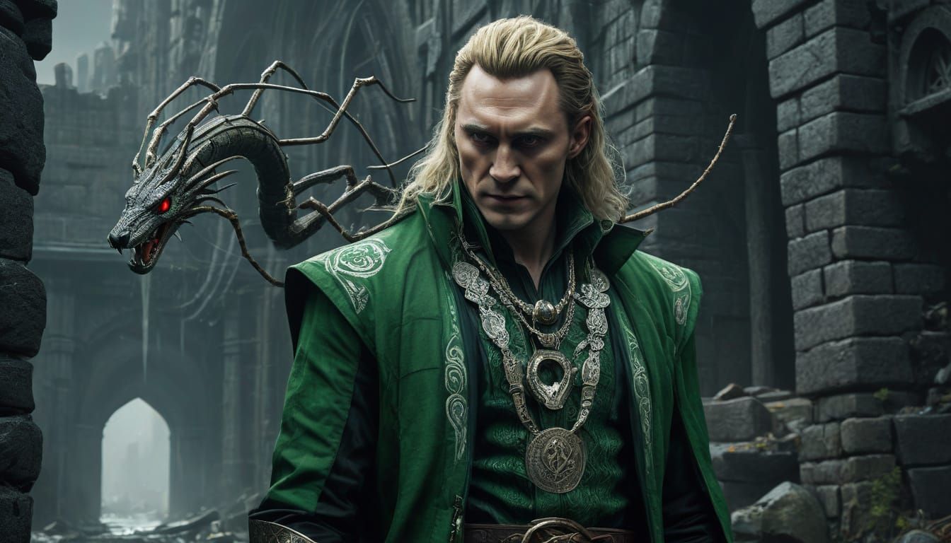 Loki in Majestic Scandinavian Regalia