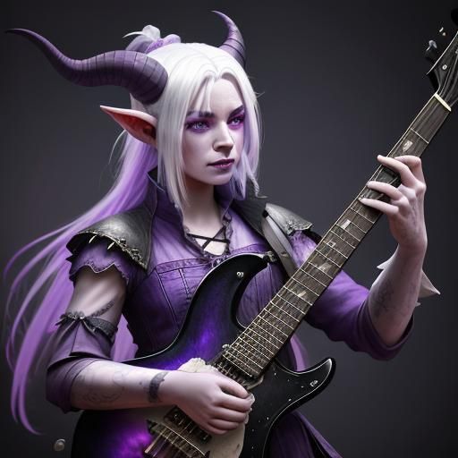 Tiefling Bard: Fantasy Concept Art in Deep Color