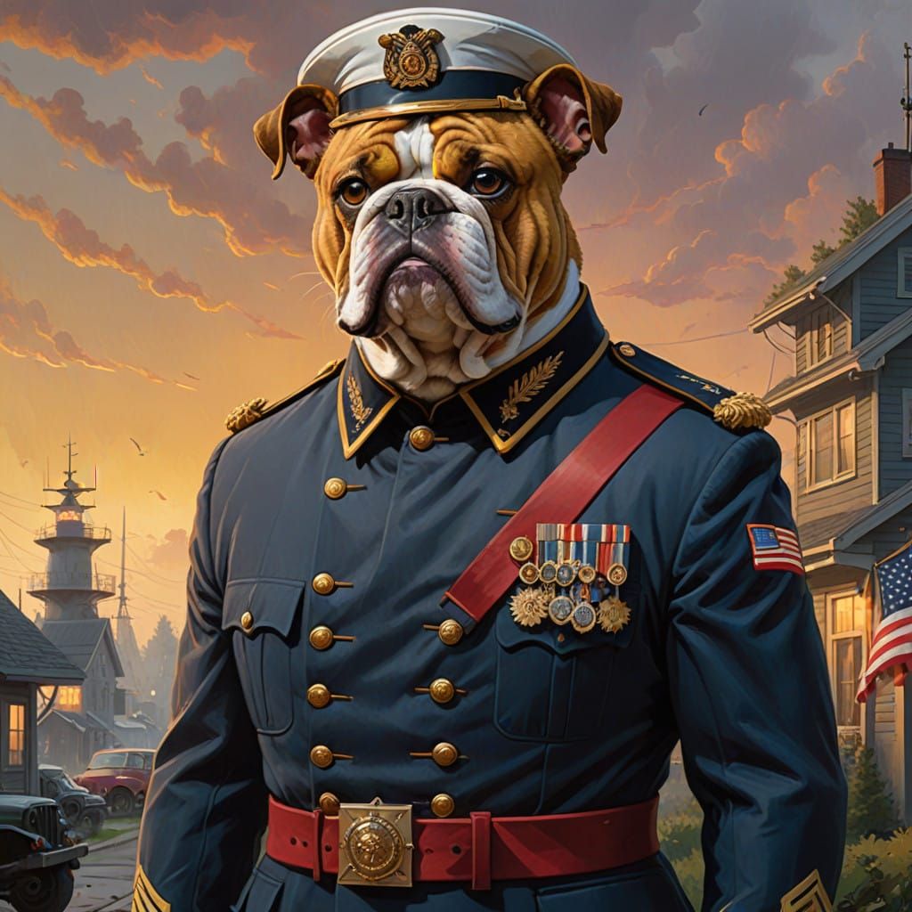 Bulldog Marine Exudes Authority in Tailored Dress Uniform