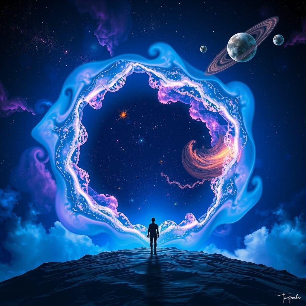 Cosmic Metamorphosis: Surreal Digital Art Journey