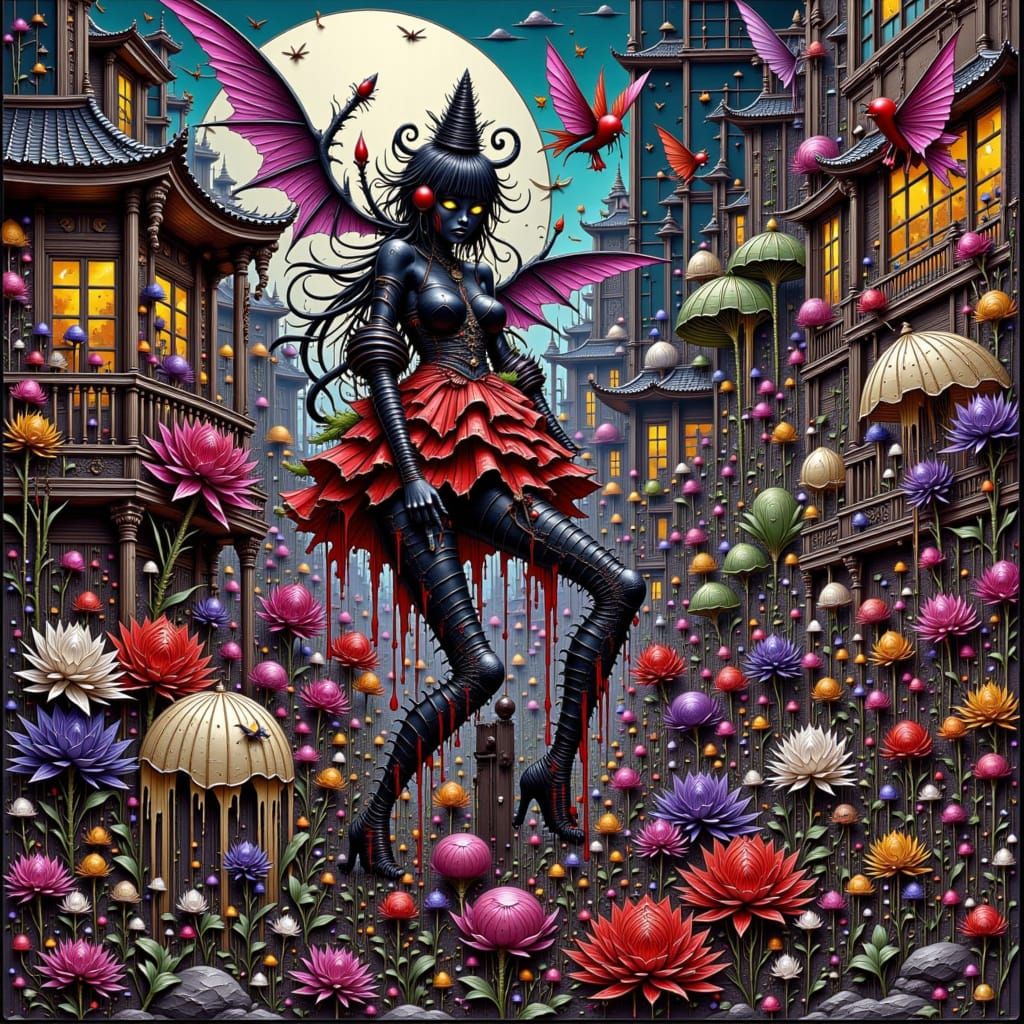 Audrey II & Lo Pan Hybrid in Neon Chinatown