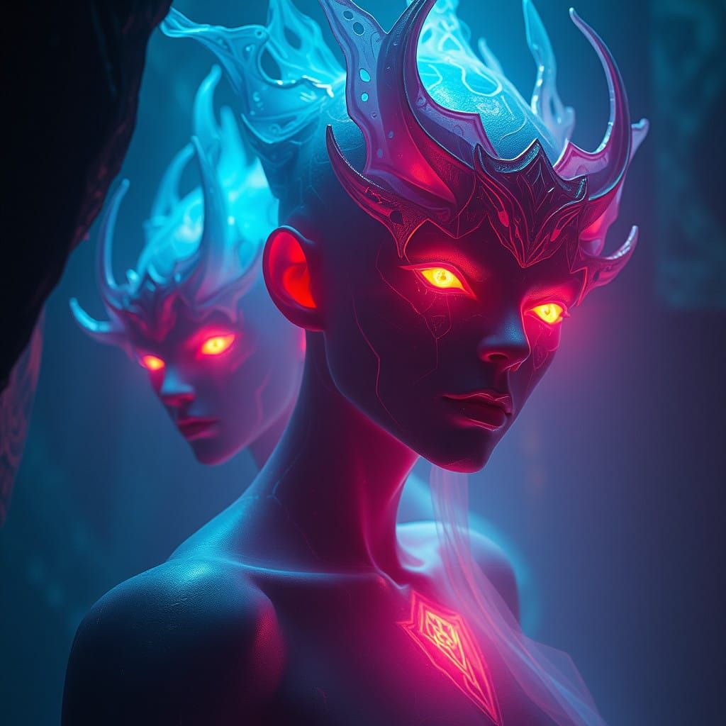 Luminous Shadows in Ethereal Realms