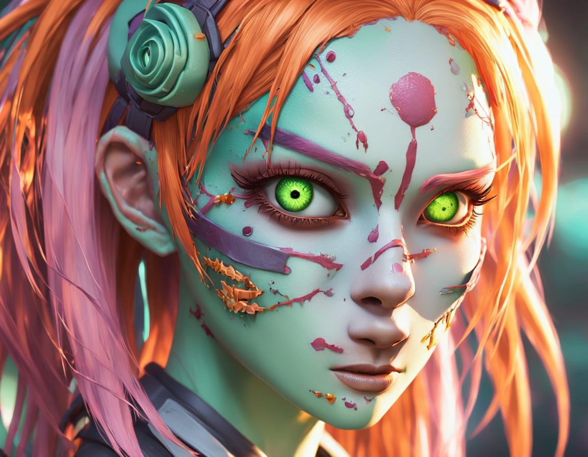 Gwen Tennyson as Monster Girl in Anime Style