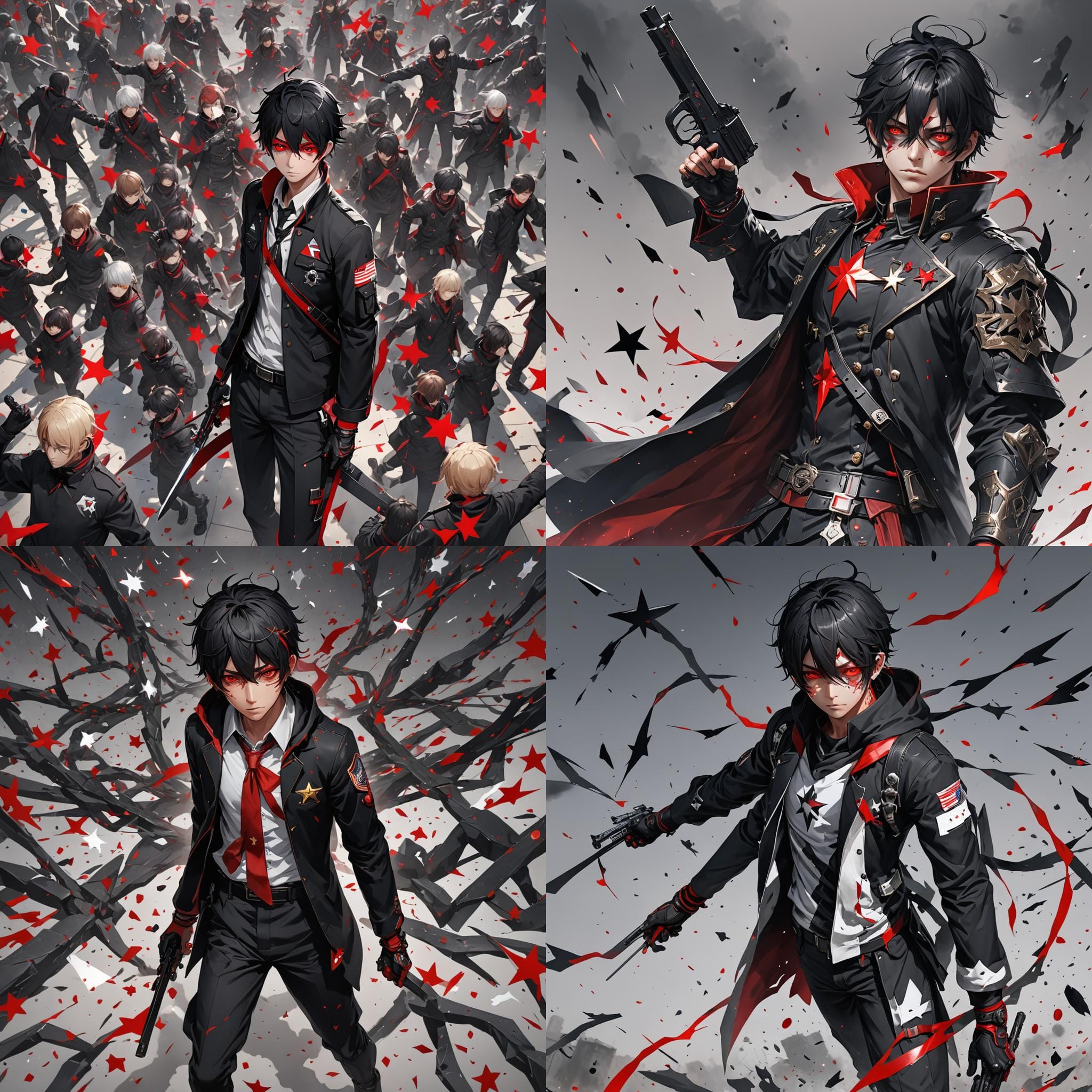 Anime Assassin with Daggers in 3D Style