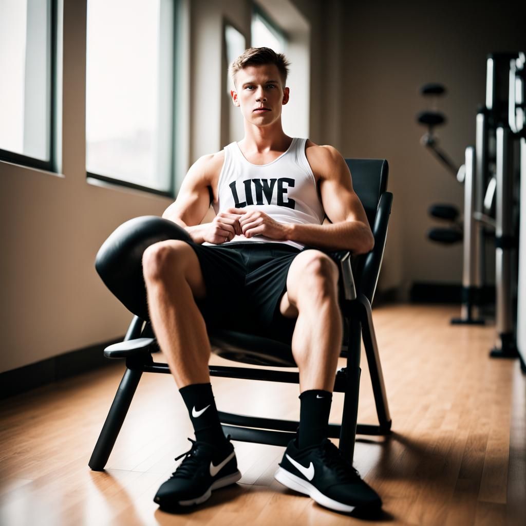 Man Relaxing in Recliner After Workout