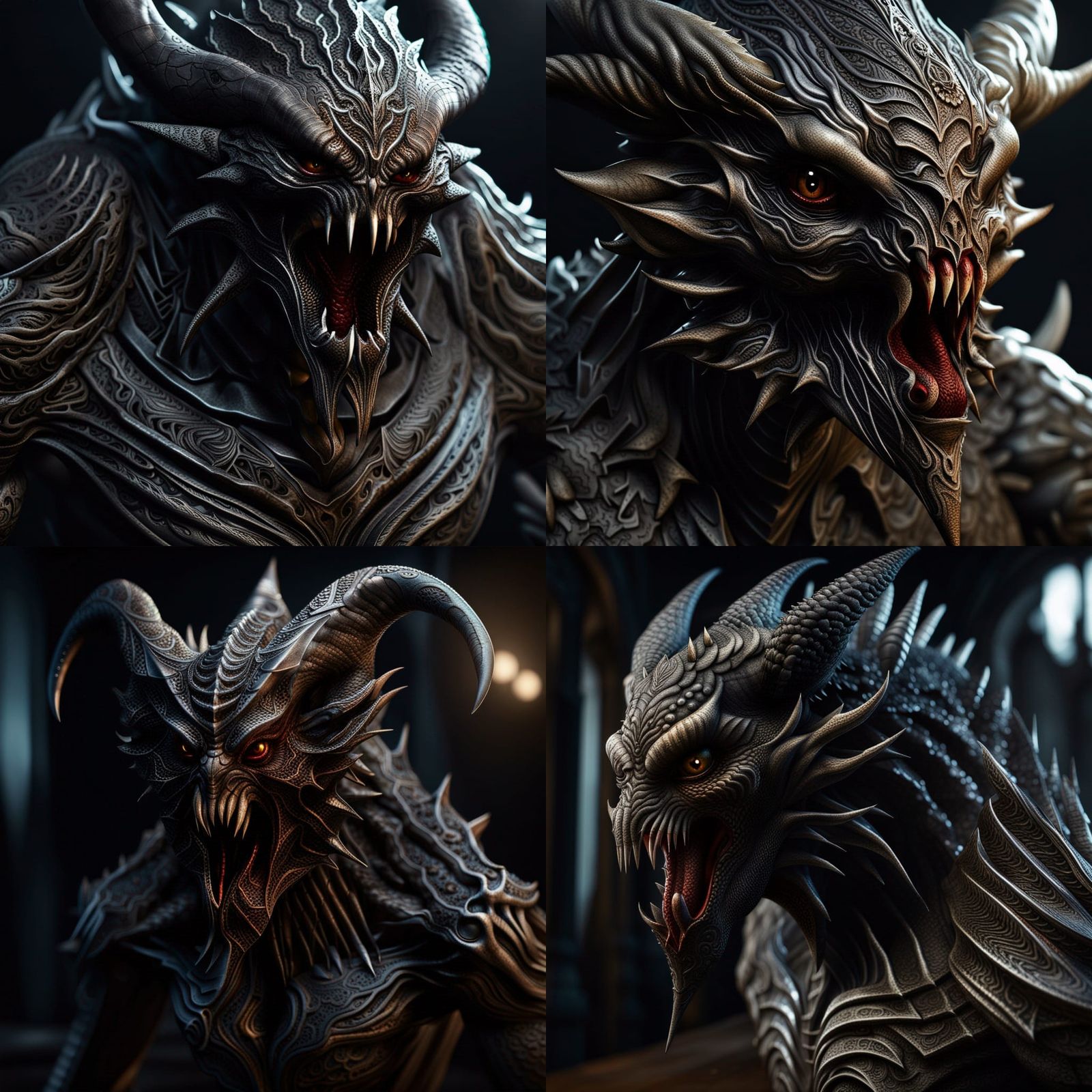 Hyperrealistic Creature of Darkness and Evil